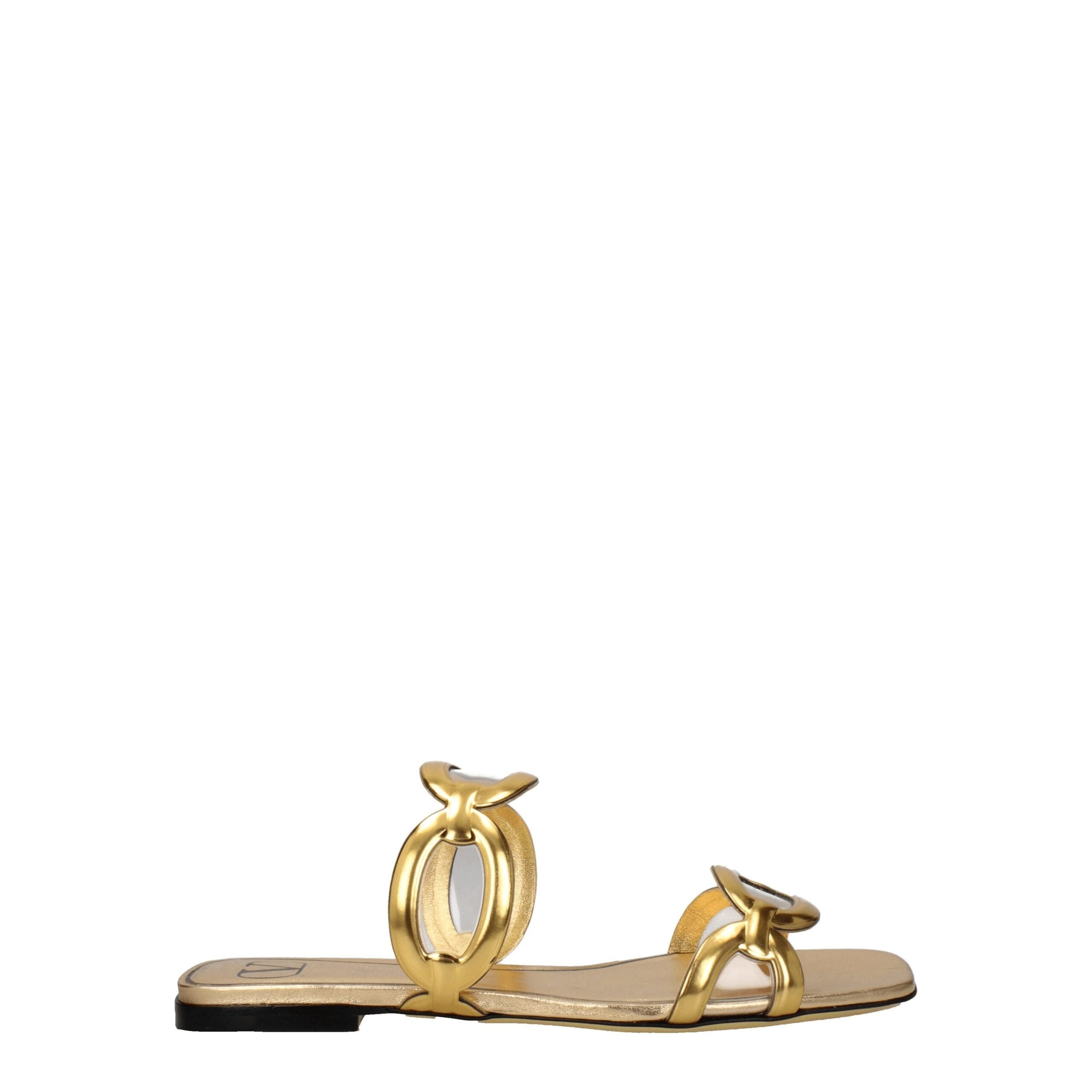Valentino Garavani Gold Leather Slipper